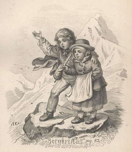 Illustration Ludwig Richters zu Adalbert Stifters Erzählung "Bergkristall"