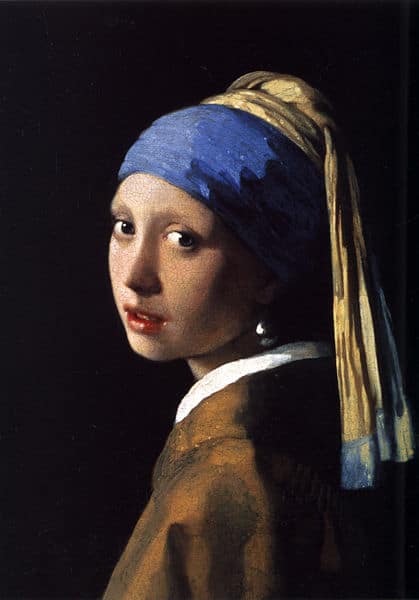 Kunstkopie Gemälde auf Leinwand: Das Mädchen mit dem Perlenohrgehänge / Girl with a Pearl Earring von Jan Vermeer