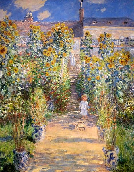 Ölbilder Replikate: Der Garten des Künstlers in Vétheuil / The Artists Garden at Vetheuil von Claude Monet