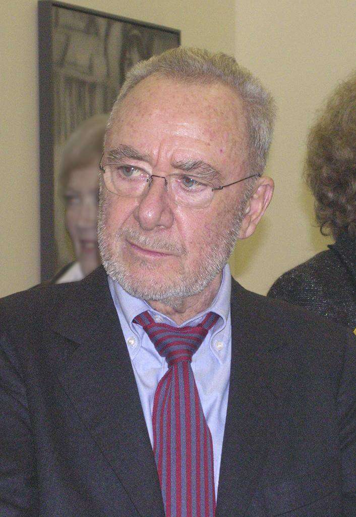 Gerhard Richter auf der Eröffnung der Retrospektive seines Werks, 11.02.2005 in Düsseldorf