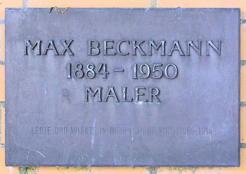 Gedenktafel, Max Beckmann, Ringstraße 17, Berlin-Hermsdorf, Deutschland