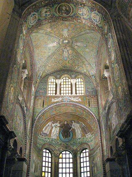 Herrliches Mosaik in der romanischen Basilika San Vitale in Ravenna