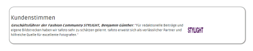 tafoto - Kundenstimme zum Portal