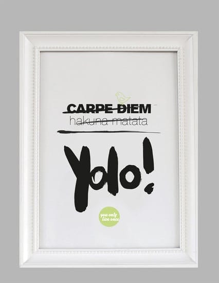 Kunstdruck mit dem Jugendwort des Jahres 2012