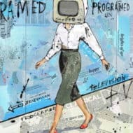 "Programmed" - Mixed Media Collage von Keith Mcbride