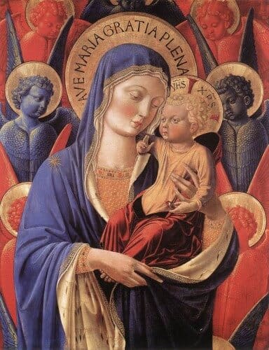 Ein kleines Weihnachtsgeschenk – Engel-Künstler zum Kennenlernen Kunstgeschichte 14. jahrhundert "Madonna mit Kind" von Benozzo Gozzoli