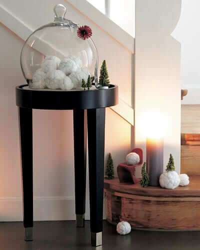Weiße Weihnacht: Der Trend und die Kunstidee fürs Weihnachtszimmer Kreative Ideen advent Weihnachtsdeko: Schneekugeln für drinnen