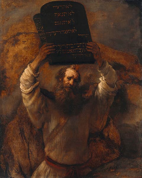 Rembrandt: Moses Smashing the Tablets of the Law (1659)