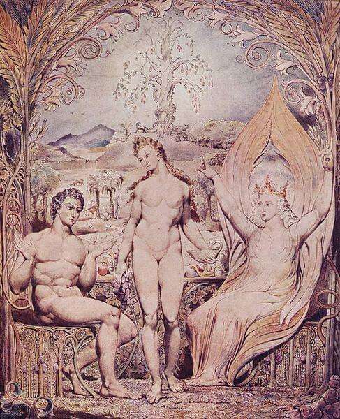 William Blake: Erzengel Raphael mit Adam und Eva (1808)