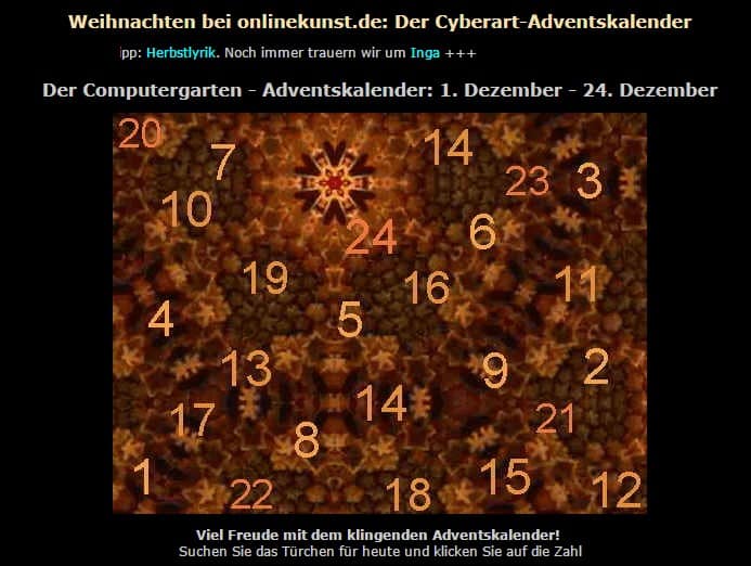 Adventskalender von Onlinekunst.de