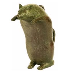 Bronze-Skulptur "Aufrechte Ratte" von Günter Grass