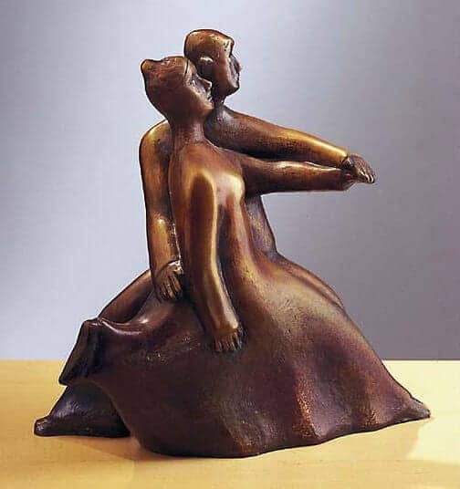 Bronze-Skulptur "Schneller Schritt" von Günter Grass