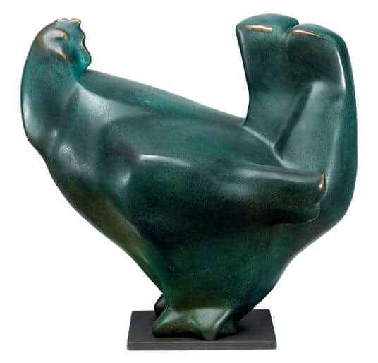 Bronzeplastik "Henne" von Günter Grass