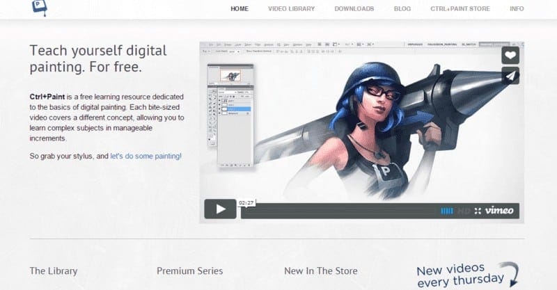 9 der besten Websites für künstlerische Aus- und Weiterbildung Kunstkurse & Künstlerische Ausbildung acrylmalerei Ctrl+Paint - Digital Painting Lernplattform