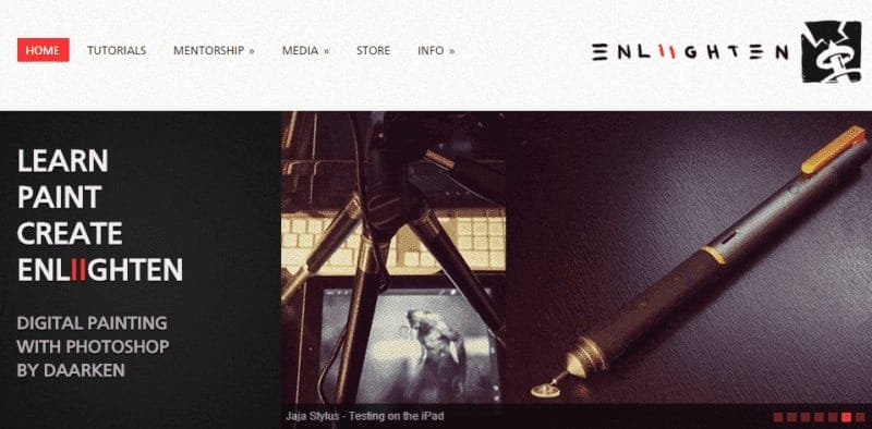 9 der besten Websites für künstlerische Aus- und Weiterbildung Kunstkurse & Künstlerische Ausbildung acrylmalerei Enliighten - Lernplattform für digitale Malerei
