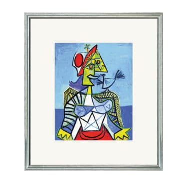 Reproduktion des Bildes "Frau mit Vogel" von Pablo Picasso