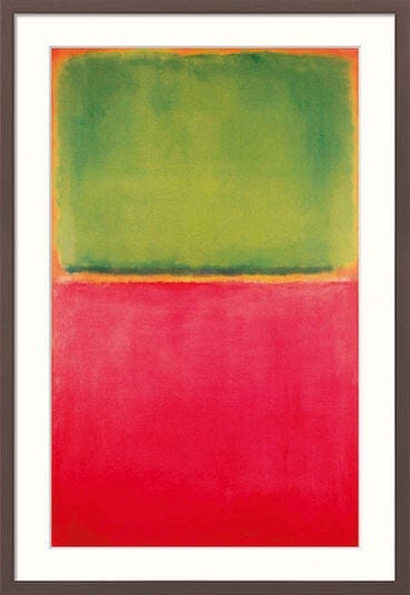 Reproduktion des Gemäldes "Green Red on Orange" von Mark Rothko im Rahmen