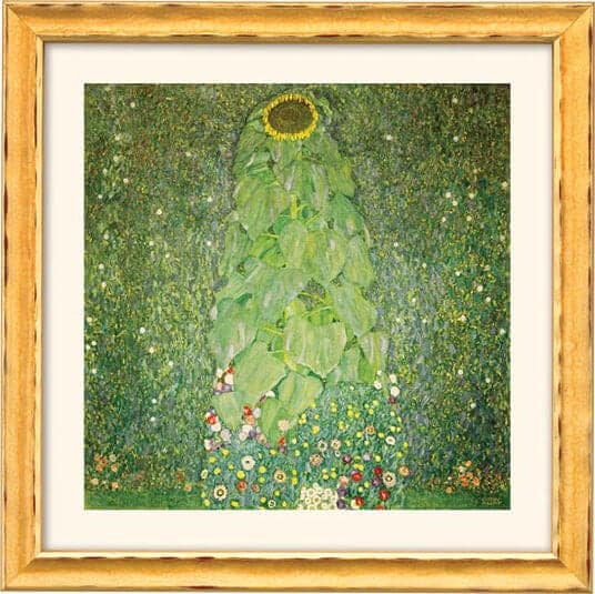 Gustav Klimt:  "Die Sonnenblume" (Reproduktion auf Bütten)