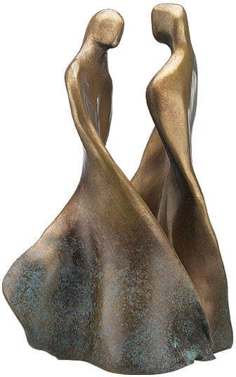 2-teilige Bronze-Skulptur "Tanzendes Paar" von Maria-Luise Bodirsky