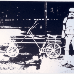 "Spacechopper in a Galaxy far far away" von Trafford Parsons, limitierter Siebdruck