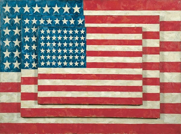 "Three Flags" von Jasper Johns (1958), Whitney Museum of American Art, New York
