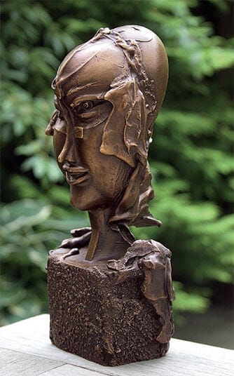 Bronzeskulptur "Frauenköpfchen" von Paul Wunderlich