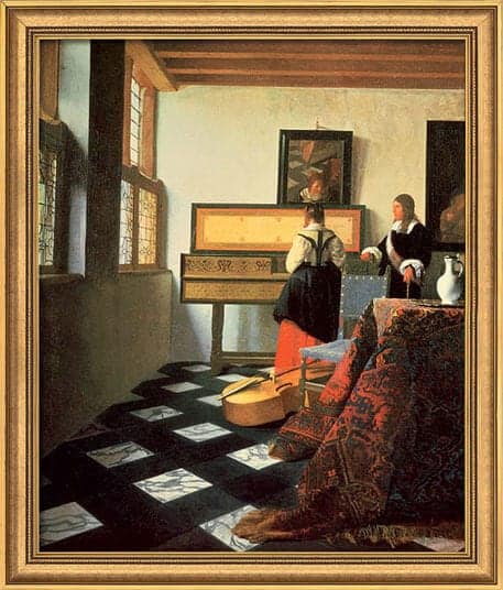 "Die Musikstunde" von Jan Vermeer van Delft, limit. Giclée Reproduktion