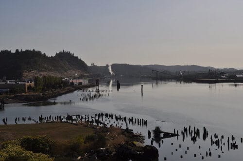 Blick auf Aberdeen, Washington, USA.