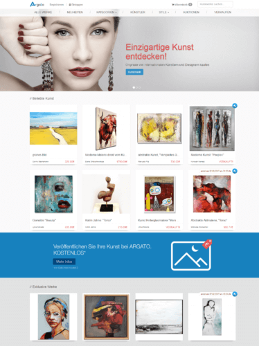 Argato - Online Galerie mit Kunstauktionen