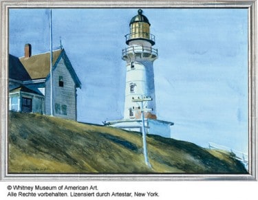 "Leuchtturm bei Two Lights" - Limitierte Druckgrafik von Edward Hopper