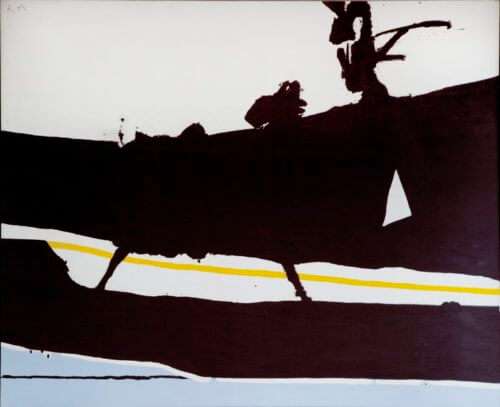 "New England Elegy" (1966) - Ölgemälde von Robert Motherwell im John F. Kennedy Federal Building (USA)