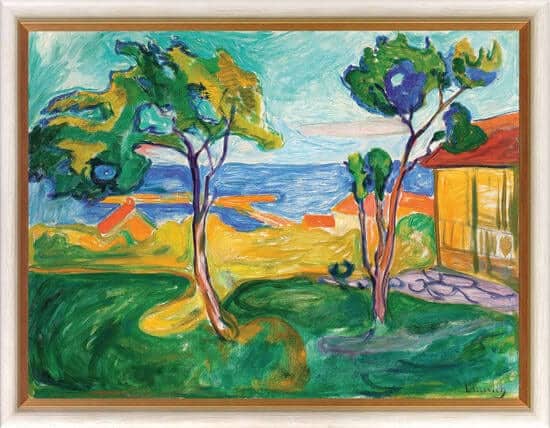 "Der Garten in Asgardstrand" von Edvard Munch, limitierte Reproduktion