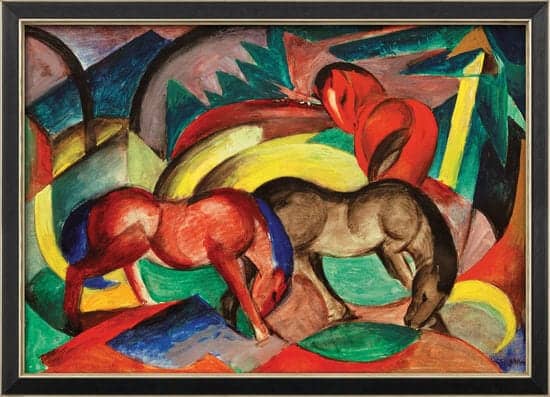 "Drei Pferde" von Franz Marc (limitierte Reproduktion)