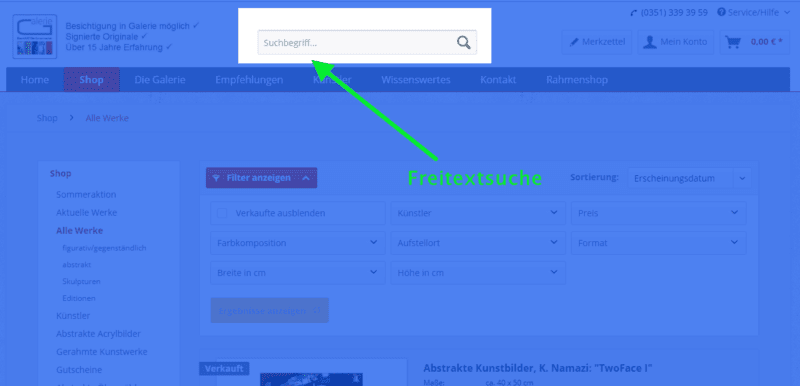 Freitextsuche