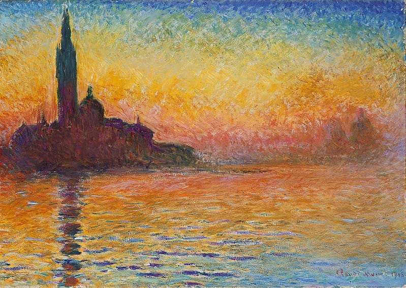 Gemälde Reproduktion - San Giorgio Maggiore in der Dämmerung von Claude Mone