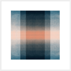 "Blush Pink & Midnight Blue: Color Space" - Abstrakter Open Edition Print von Jessica Poundstone