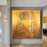 "Mother Lode" - Großformatige abstrakte Malerei Gold - Abstrakte Kunst auf Leinwand