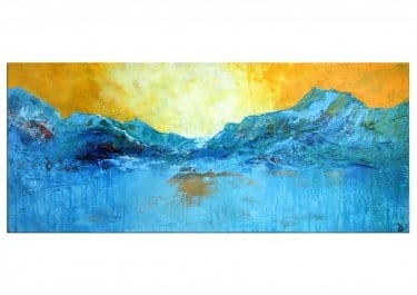 abstrakte Landschaft "Blue Mountain (Am Gletscher)" Originalgemälde von T. Stephan