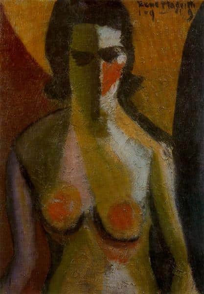 Eines der frühesten Werke des berühmten surrealistischen Künstlers René Magritte. Es wird angenommen, dass es vor oder nach seiner formalen Ausbildung an der Académie Royale des Beaux-Arts erstellt wurde. Frühe Werke wie dieses sind vom Futurismus und dem figurativen Kubismus Metzingers beeinflusst.