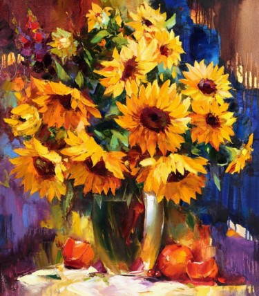 "Vincent Evolution II" - Florales Ölgemälde der ukrainischen Künstlerin Tetiana BOND