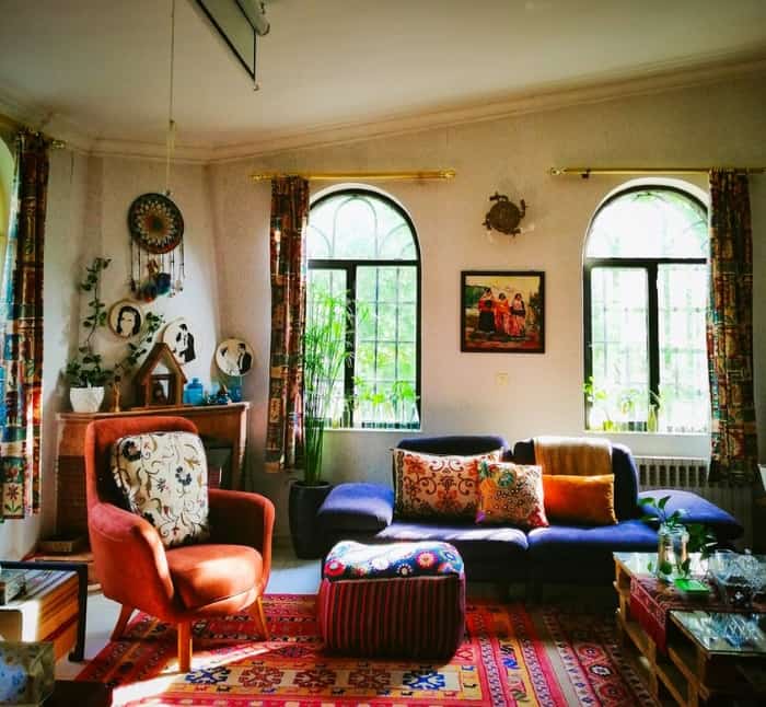 Interior Design Trends of the 2020s - the 15 most important living trends and furnishing styles Trends Bohemian Design Boho chic with oriental and ethnic patterns, tassels, bombs and materials in use look
