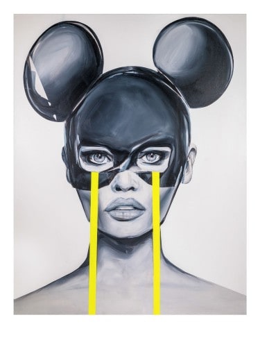 Acrylmalerei “Pseudo Mickey Mouse” (2019) von Edyta Grzyb als Fine-Art-Pigmentdruck