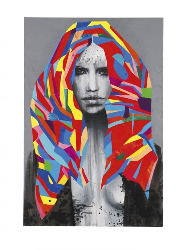 Erotische Kunst - Sinnliche Aktmalerei und ästhetische Skulpturen Kunstwerke 20. jahrhundert Acrylbild "Dirty Diana" (2015) von Edyta Grzyb - Limitierter Fine-Art-Pigmentdruck auf Hahnemühle