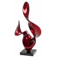 Abstrakte Skulptur Firedance (rote Version), Kunstguss