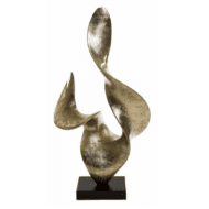 Goldfarbene Skulptur "Firedance" als Kunstguss