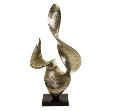 Goldfarbene Skulptur "Firedance" als Kunstguss