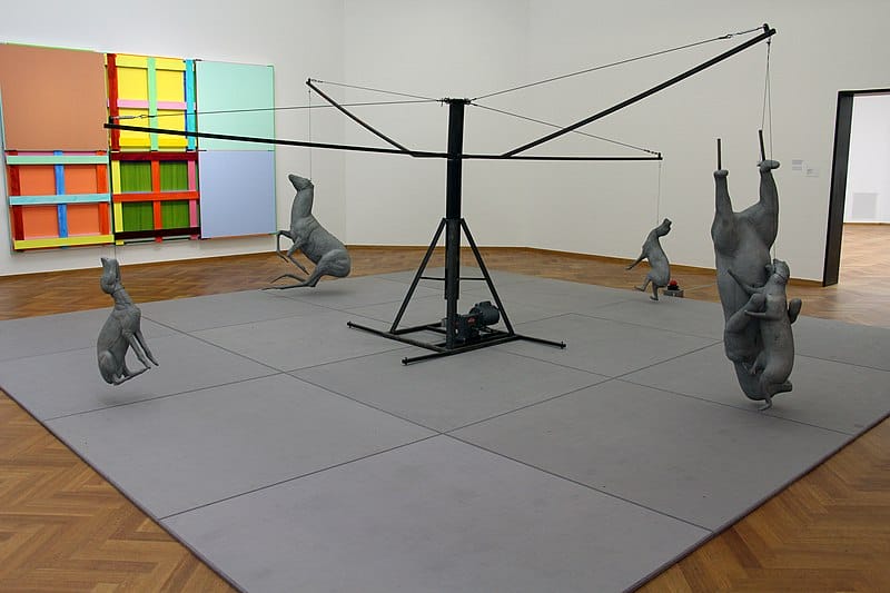 Ansicht von Carrousel, 1988, von Bruce Nauman im Kunstmuseum Den Haag in Den Haag