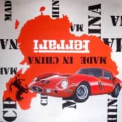 "Ferrari Painting" - Wirtschaftskritisches Kunstwerk des italienischen Malers Trevisan Carlo