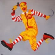 "McMao Painting" - Pop Art Gemälde zum Chinesischen Komsumismus, von Trevisan Carlo