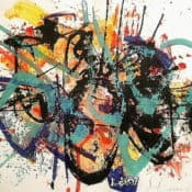 Abstrakte Malerei "Improvisation-XXIX" von Stanislav Bojankov, Acryl auf Papier